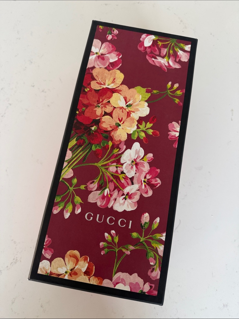 Real Gucci Floral GG Canvas Slide Sandals - Pink, Green - Picture 7 of 8